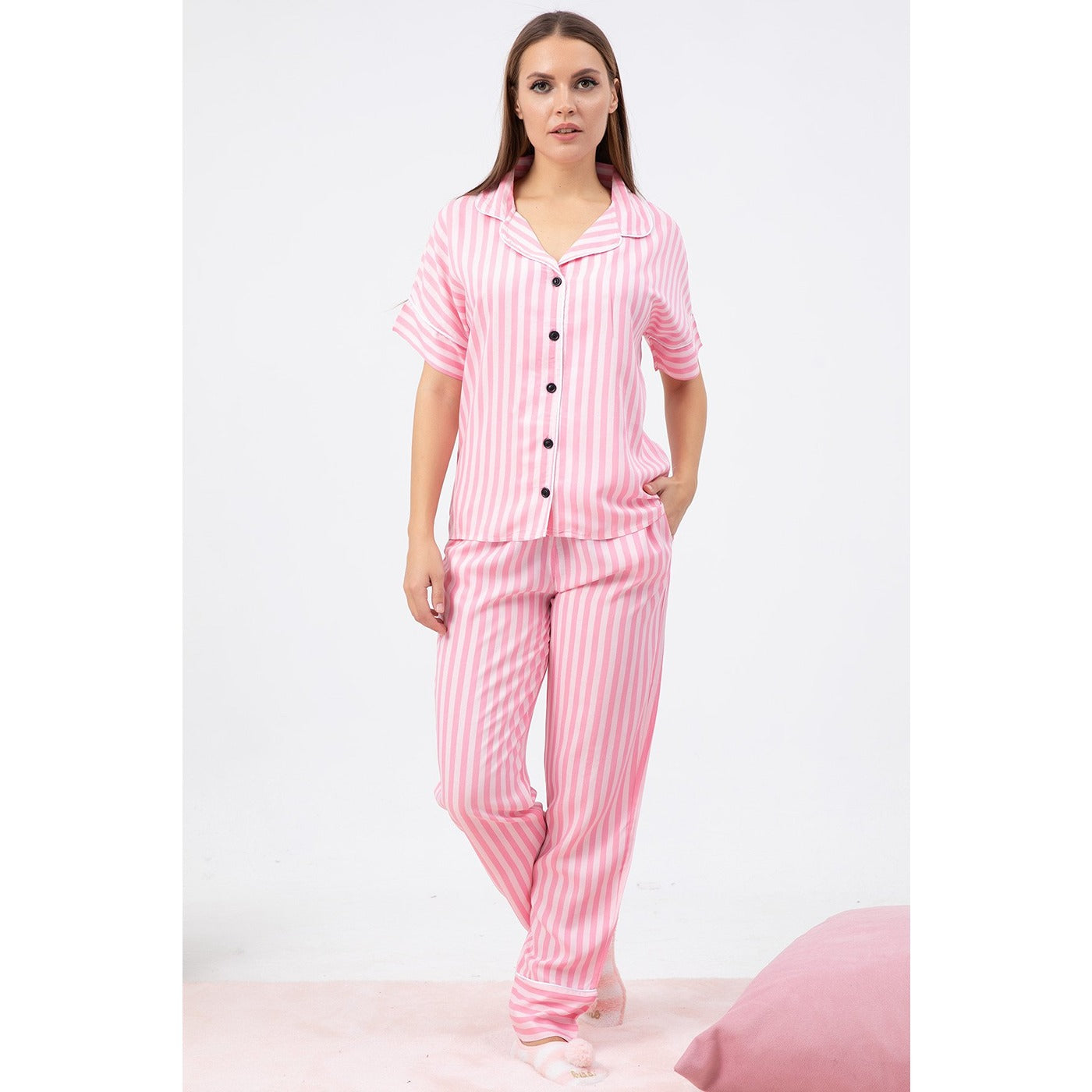 Pink Stripes PJ Set | Montivo Pakistan