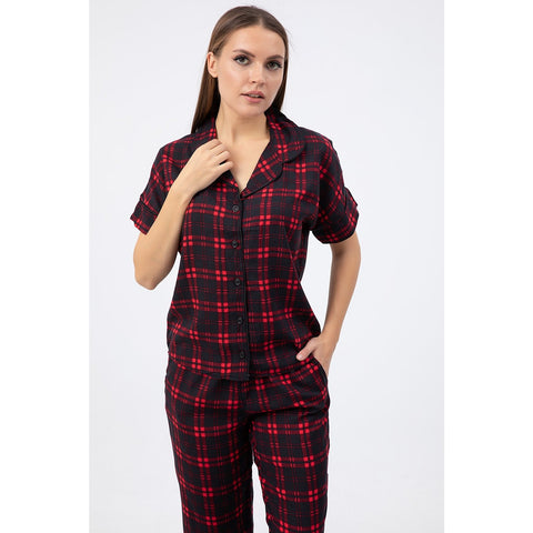 Red Check PJ Set | Montivo Pakistan