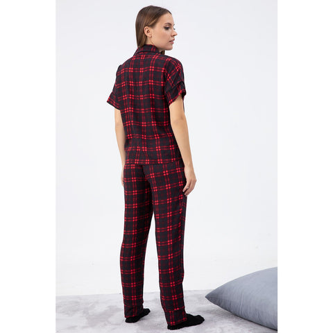Red Check PJ Set | Montivo Pakistan