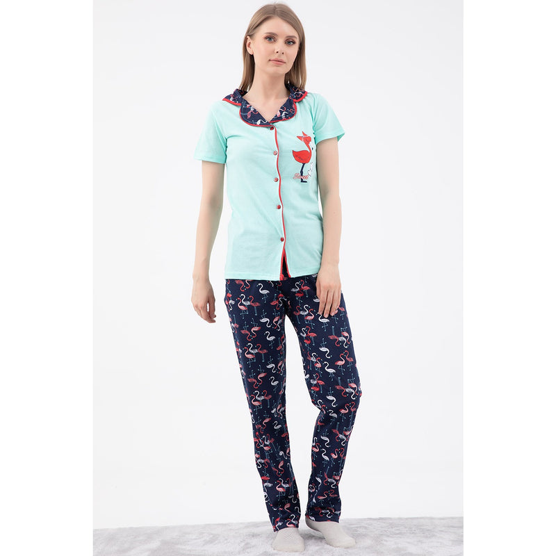 Mint Short Cuffed Pajamas Set | Montivo Pakistan