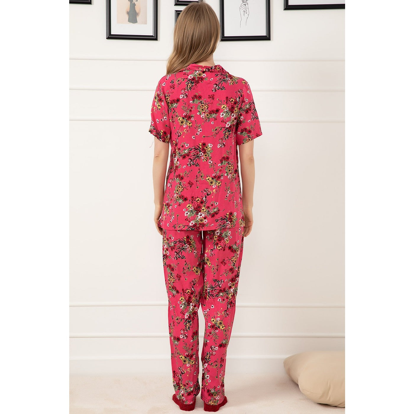 Pink Buttoned Pajamas Set | Montivo Pakistan