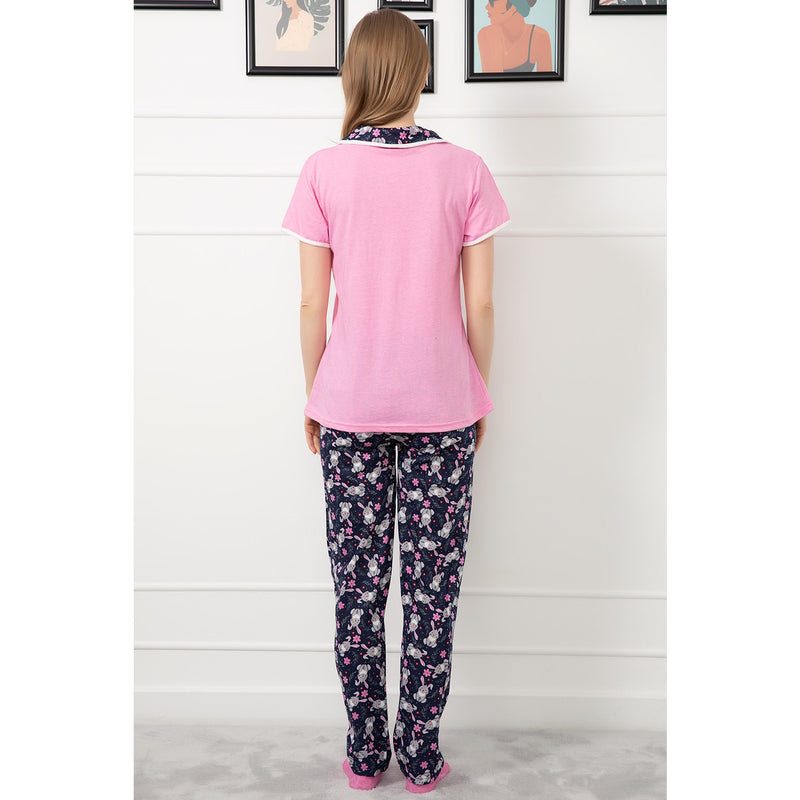 Pink Buttoned Pajamas Set | Montivo Pakistan