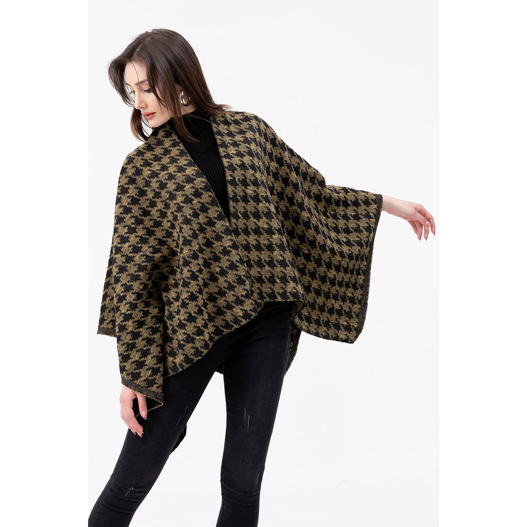 Green Printed Poncho | Montivo Pakistan