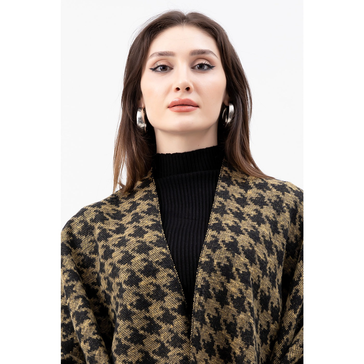 Green Printed Poncho | Montivo Pakistan