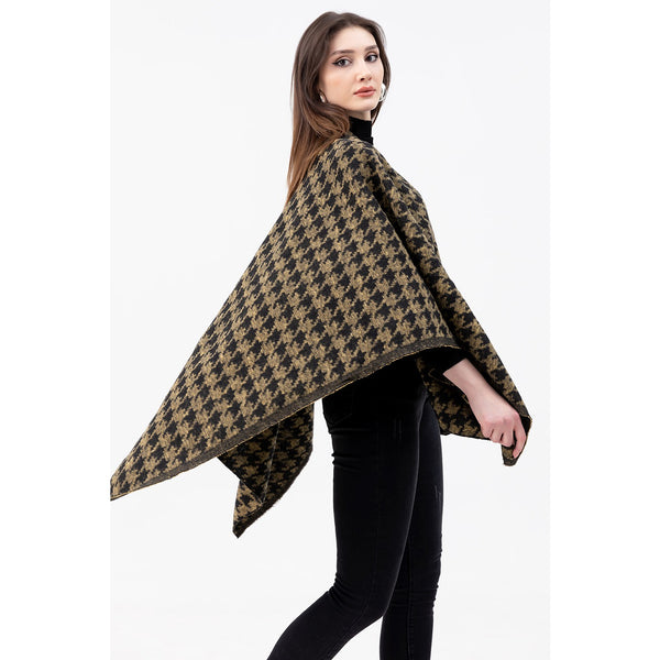 Green Printed Poncho | Montivo Pakistan