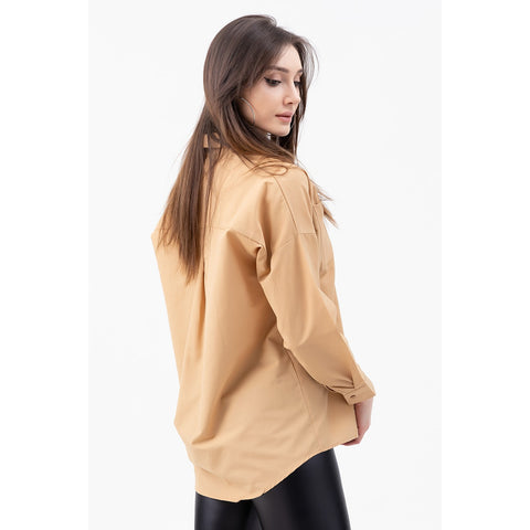 Coffee Oversized Pocket Shirt | Montivo Pakistan