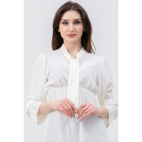 White Collar Knotted Top | Montivo Pakistan
