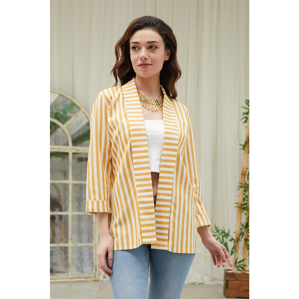 Yellow sale striped jacket