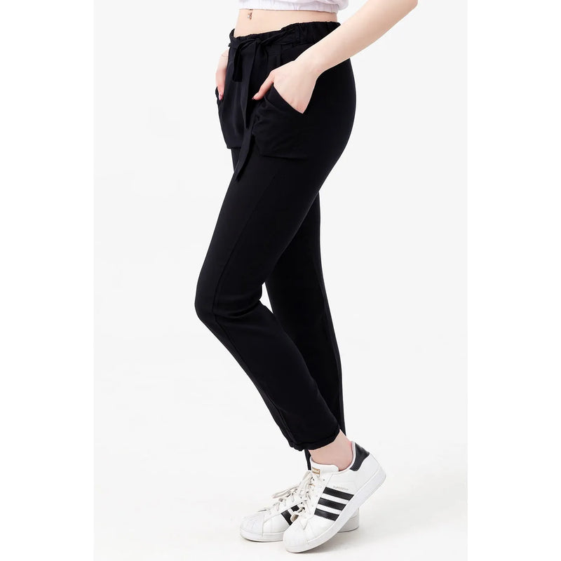 Black Belted Trousers | Montivo Pakistan