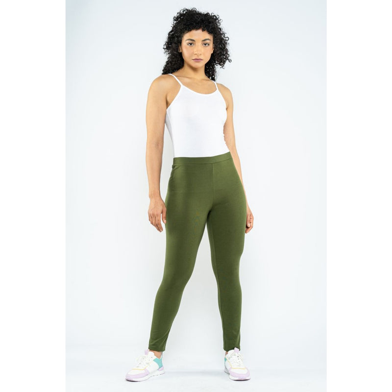 Blueage Green Plain Leggings | Montivo Pakistan