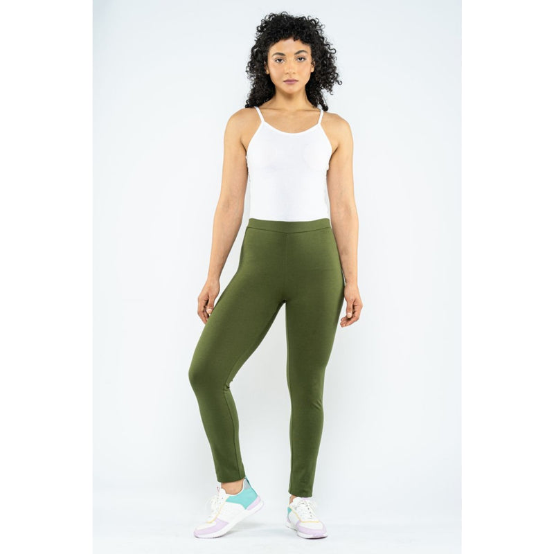 Blueage Green Plain Leggings | Montivo Pakistan