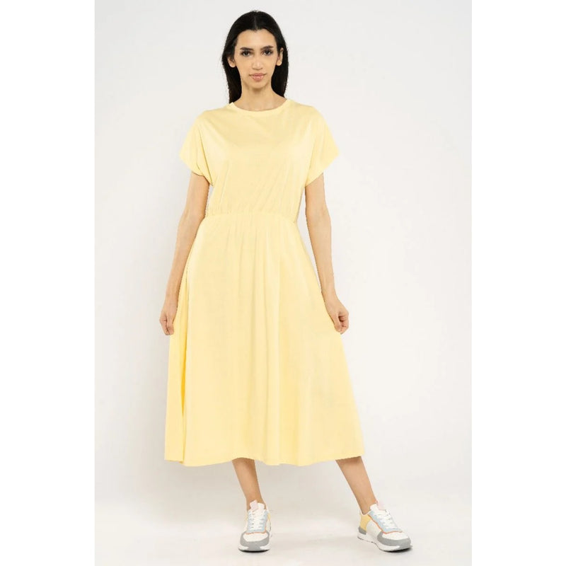 Blueage Yellow Flowy Midi Dress | Montivo Pakistan