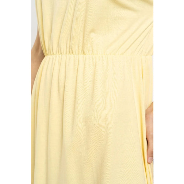 Blueage Yellow Flowy Midi Dress | Montivo Pakistan