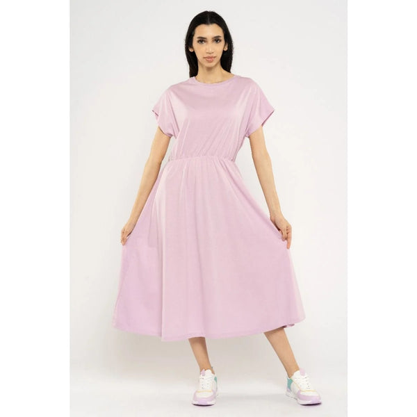 Blueage Lilac Flowy Midi Dress | Montivo Pakistan