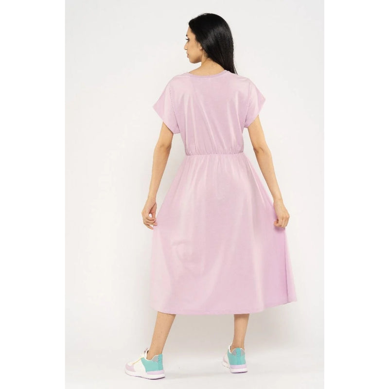 Blueage Lilac Flowy Midi Dress | Montivo Pakistan