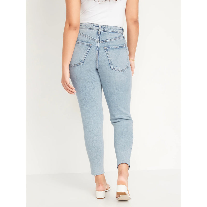 Curvy High-Waisted Straight Ripped Jeans | Montivo Pakistan