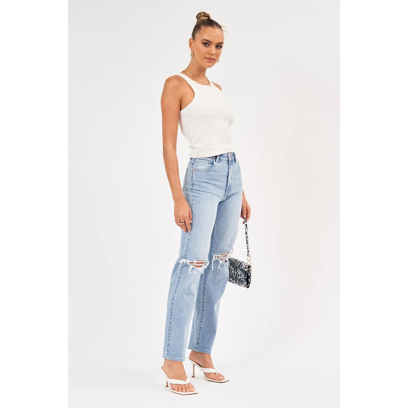 A 94 High Straight Ripped Light Jeans | Montivo Pakistan
