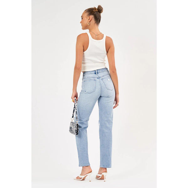 A 94 High Straight Ripped Light Jeans | Montivo Pakistan