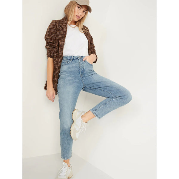 ON High Waisted Button Fly Straight Jeans | Montivo Pakistan