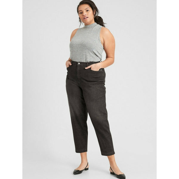 BR High Rise Black Barrel Jeans | Montivo Pakistan