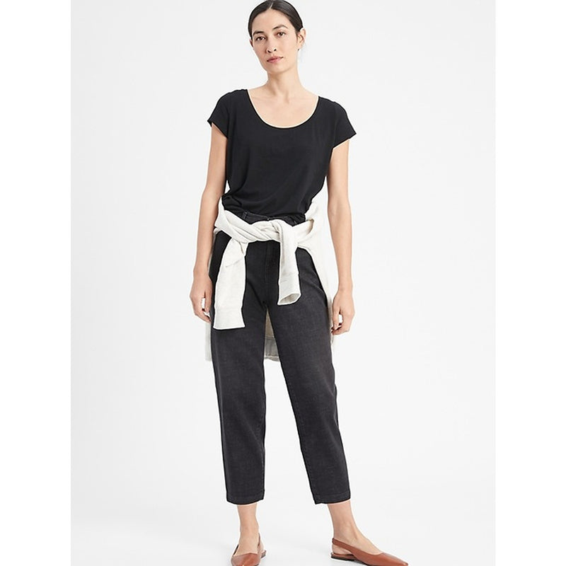 BR High Rise Black Barrel Jeans | Montivo Pakistan