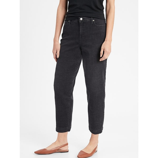 BR High Rise Black Barrel Jeans | Montivo Pakistan