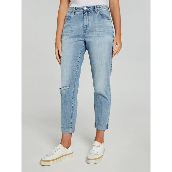 Lexi Ripped Mid Rise Frayed Hem Jeans | Montivo Pakistan