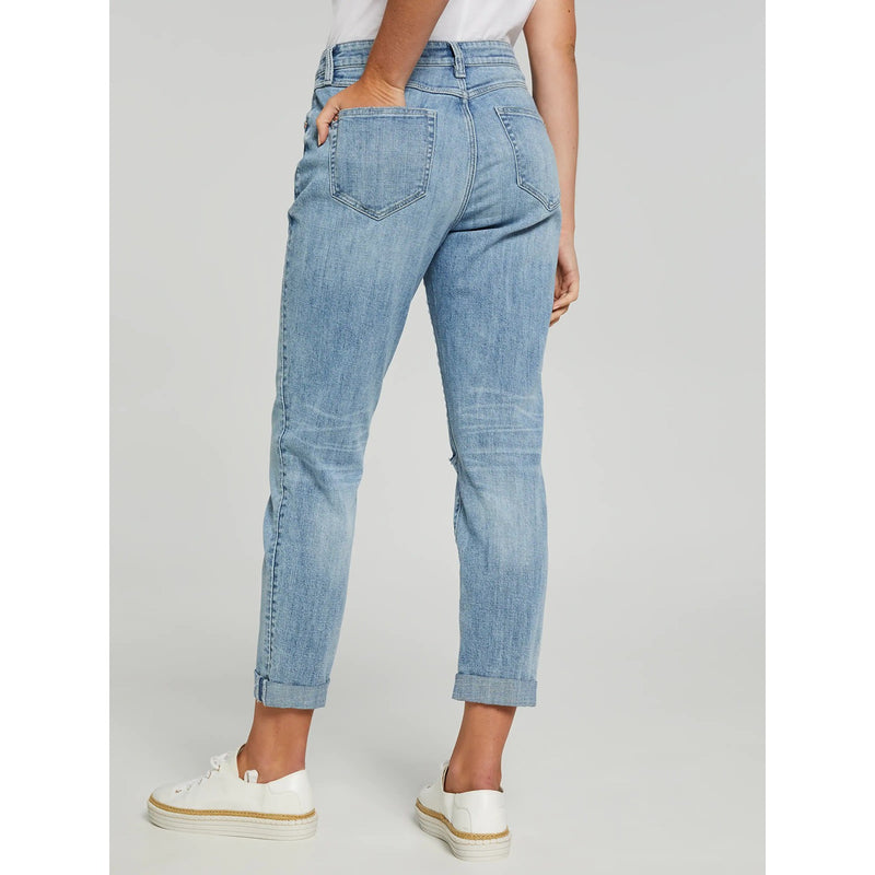 Lexi Ripped Mid Rise Frayed Hem Jeans | Montivo Pakistan