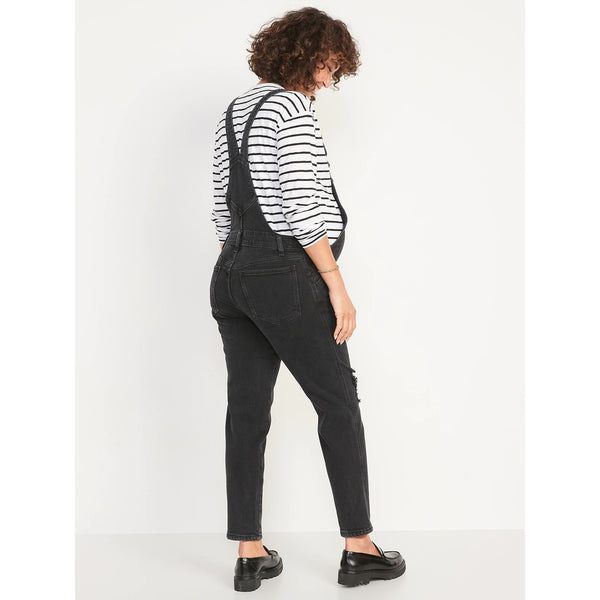 Side-Panel Straight Black-Wash Jean Overalls | Montivo Pakistan