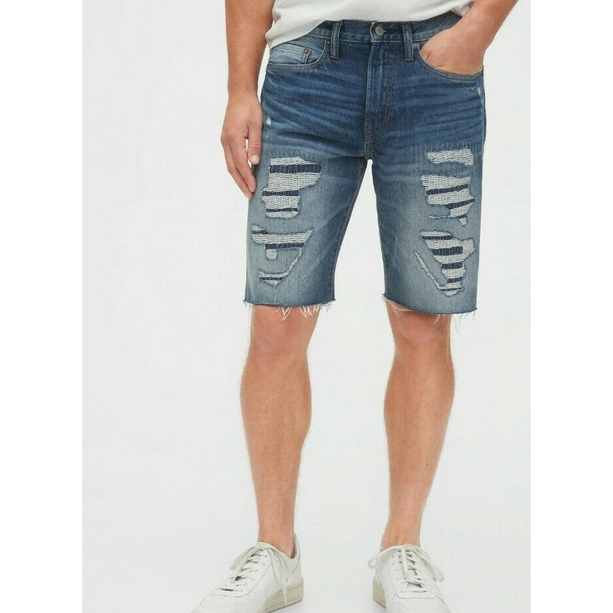 GP Destructed Men Denim Shorts | Montivo Pakistan