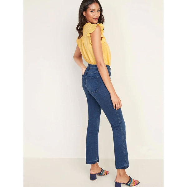 ON High Rise Raw Hem Flare Jeans | Montivo Pakistan