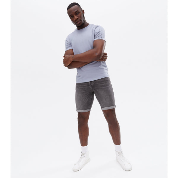JJ Grey Denim Slim Fit Shorts | Montivo Pakistan