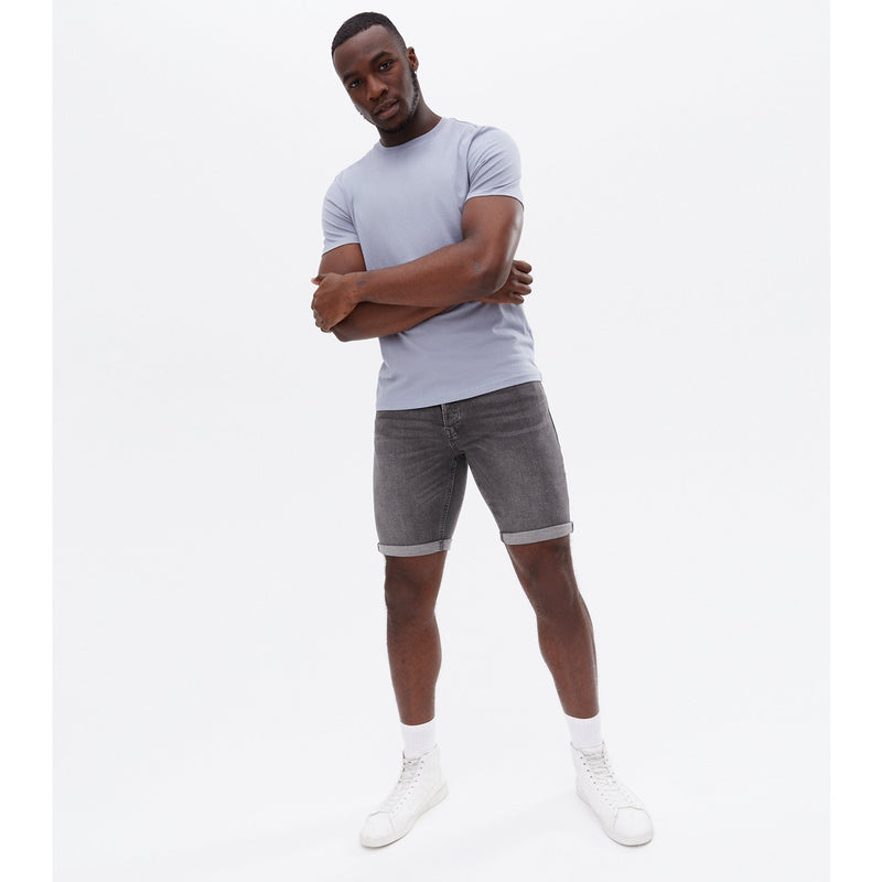 JJ Grey Denim Slim Fit Shorts | Montivo Pakistan