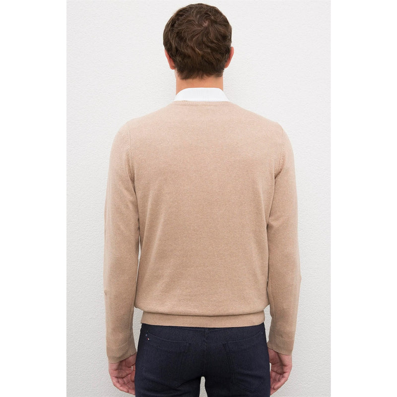 USP Beige V-Neck Sweater | Montivo Pakistan