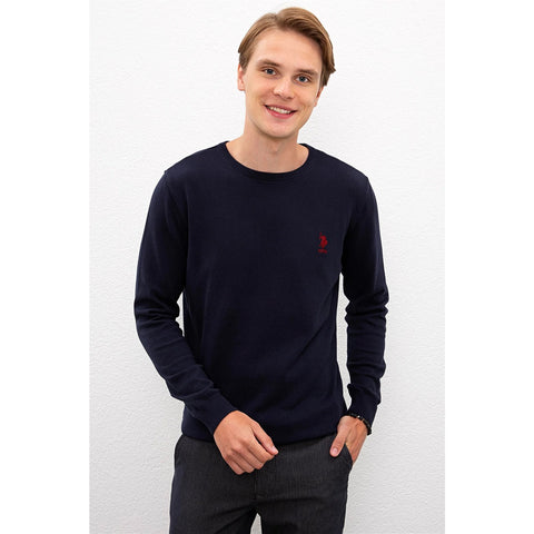 USP Navy Blue Crew Neck Sweater | Montivo Pakistan