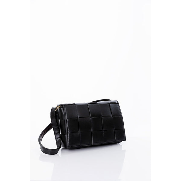 Black Square Patterned Hand And Shoulder Bag | Montivo Pakistan