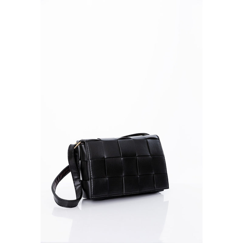 Black Square Patterned Hand And Shoulder Bag | Montivo Pakistan