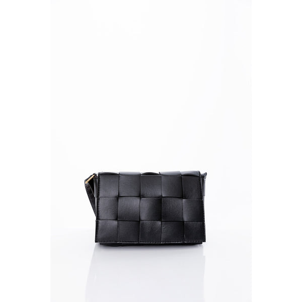Black Square Patterned Hand And Shoulder Bag | Montivo Pakistan