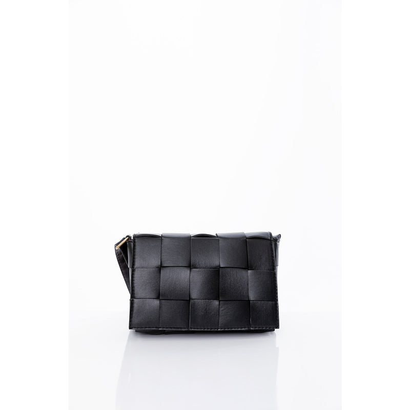 Black Square Patterned Hand And Shoulder Bag | Montivo Pakistan