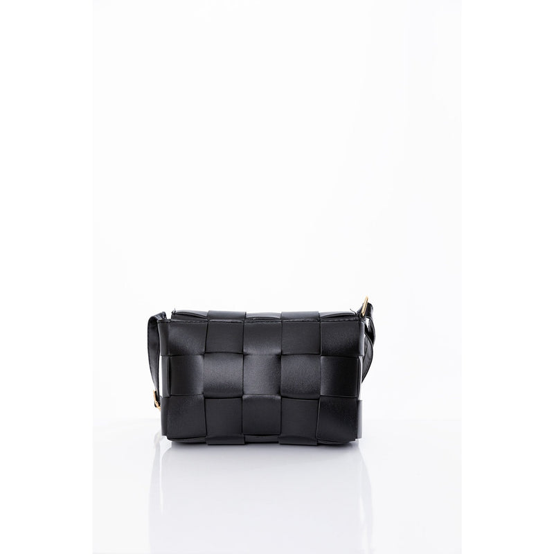 Black Square Patterned Hand And Shoulder Bag | Montivo Pakistan
