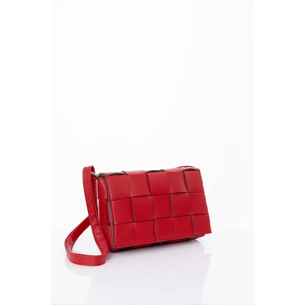 Red Square Patterned Hand And Shoulder Bag | Montivo Pakistan