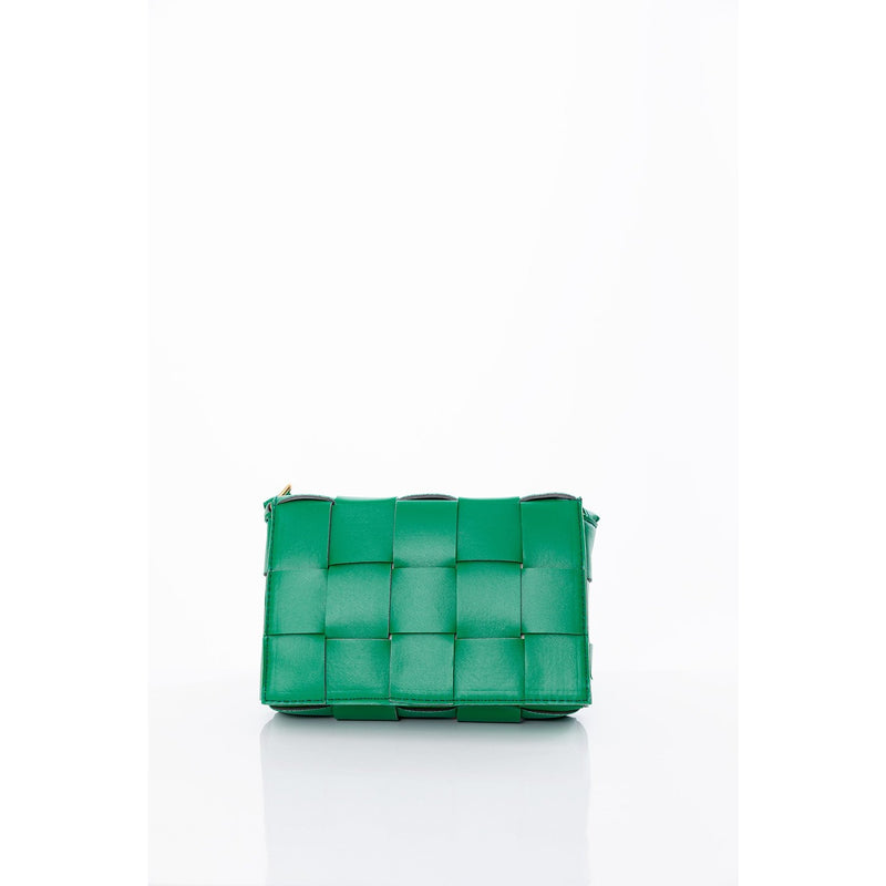 Green Square Patterned Hand And Shoulder Bag | Montivo Pakistan
