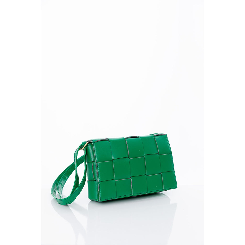 Green Square Patterned Hand And Shoulder Bag | Montivo Pakistan