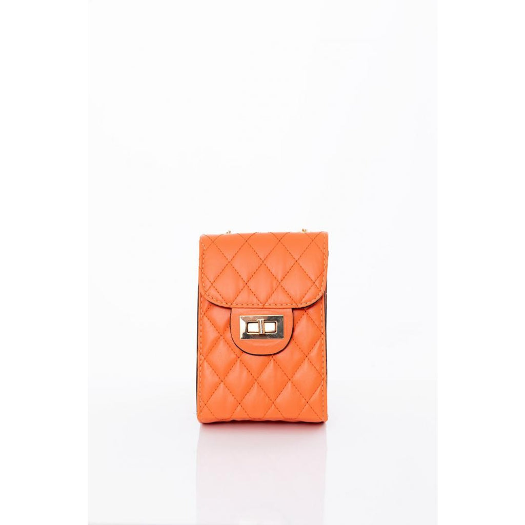 Rust Chain Strap Quilted Bag | Montivo Pakistan