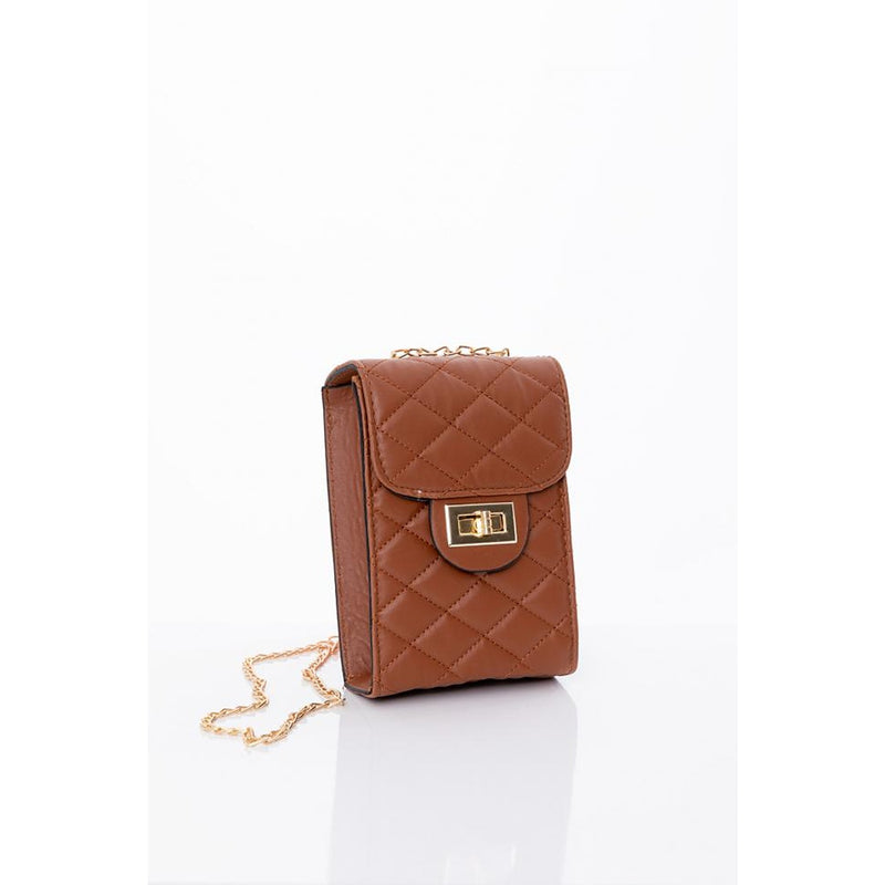 Brown Chain Strap Quilted Bag | Montivo Pakistan