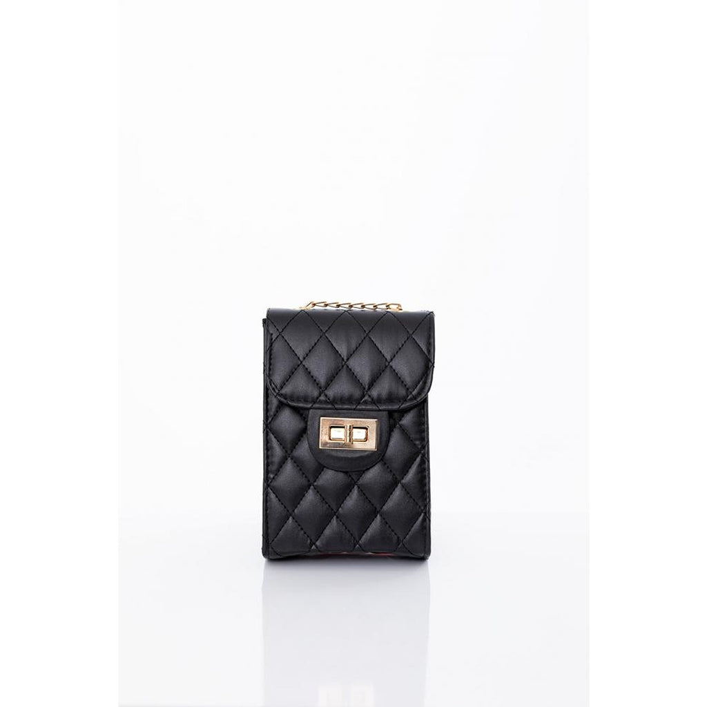 Black Chain Strap Quilted Bag | Montivo Pakistan