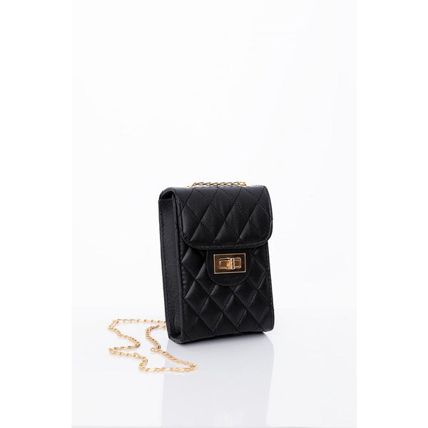 Black Chain Strap Quilted Bag | Montivo Pakistan
