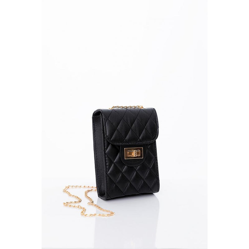 Black Chain Strap Quilted Bag | Montivo Pakistan