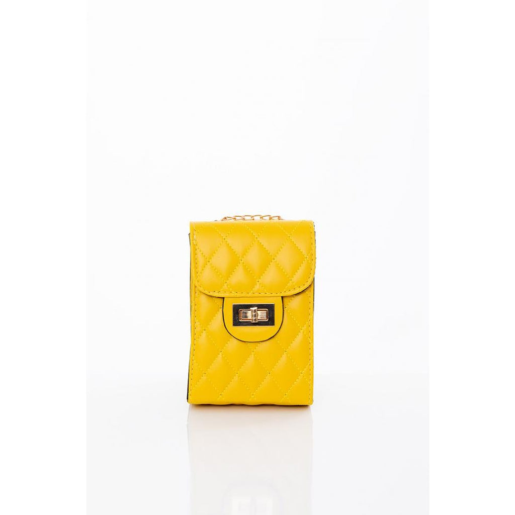 Yellow Chain Strap Quilted Bag | Montivo Pakistan