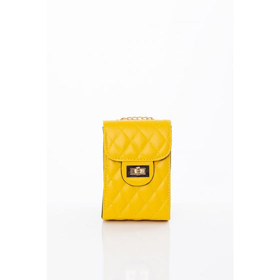 Yellow Chain Strap Quilted Bag | Montivo Pakistan
